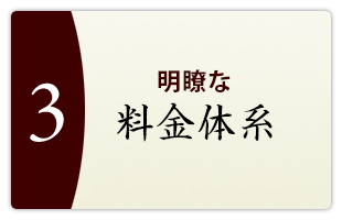 明瞭な料金体系